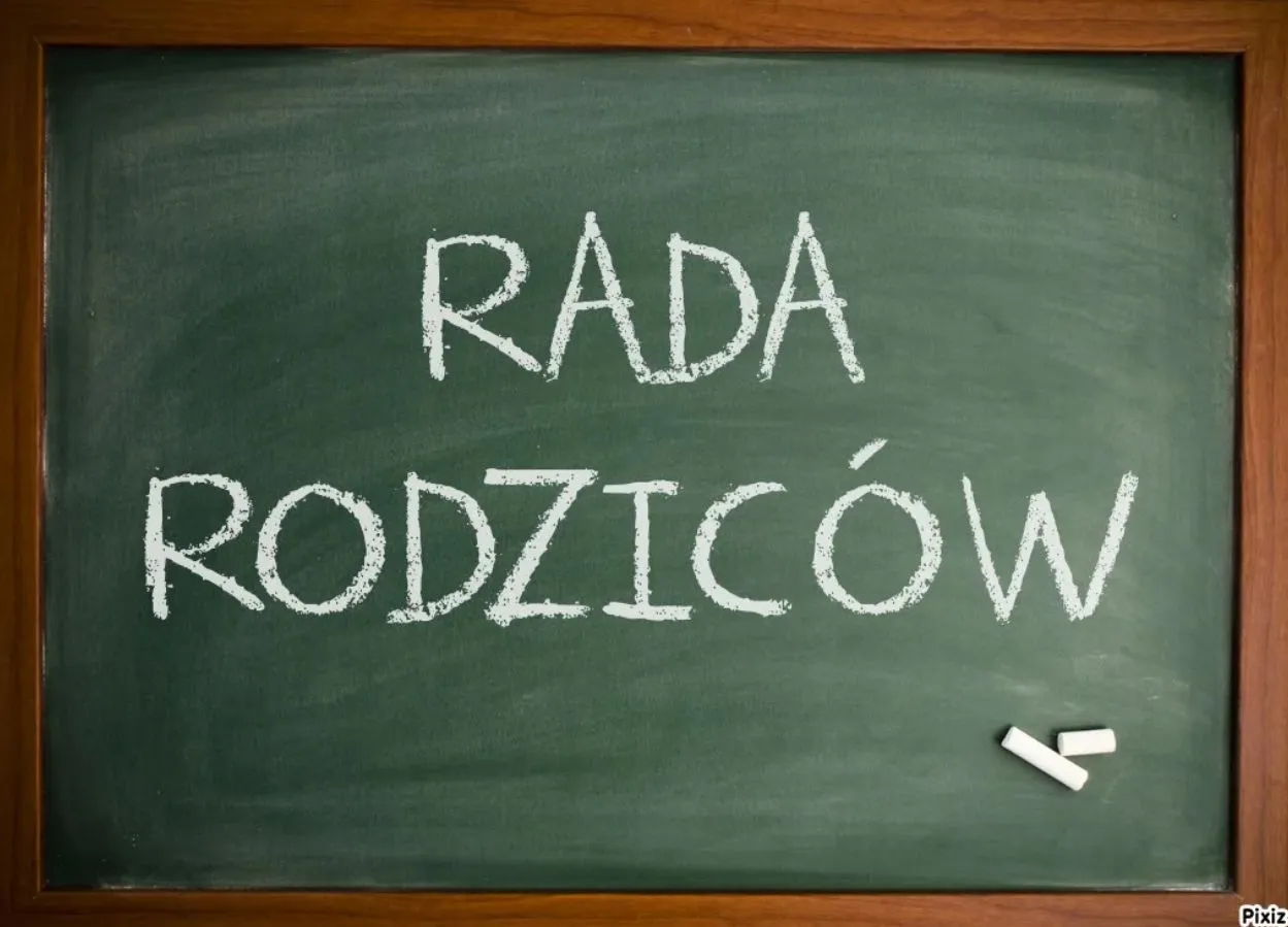 Ilustracja tablicy z napisem Rada Rodziców